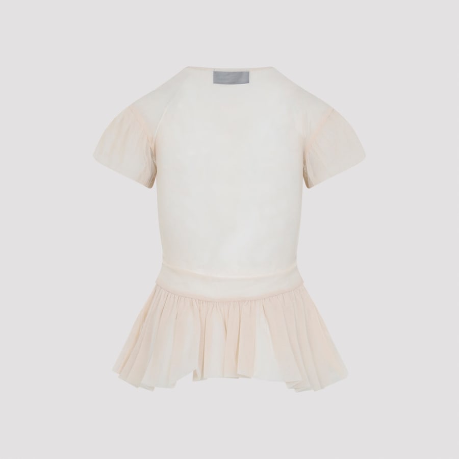 SIMONE ROCHA Simone Rocha Sheer Ballet Peplum Top, view 4