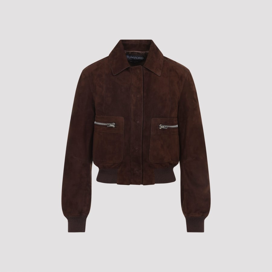 Tom Ford Tom Ford Lamb Suede Bomber Jacket