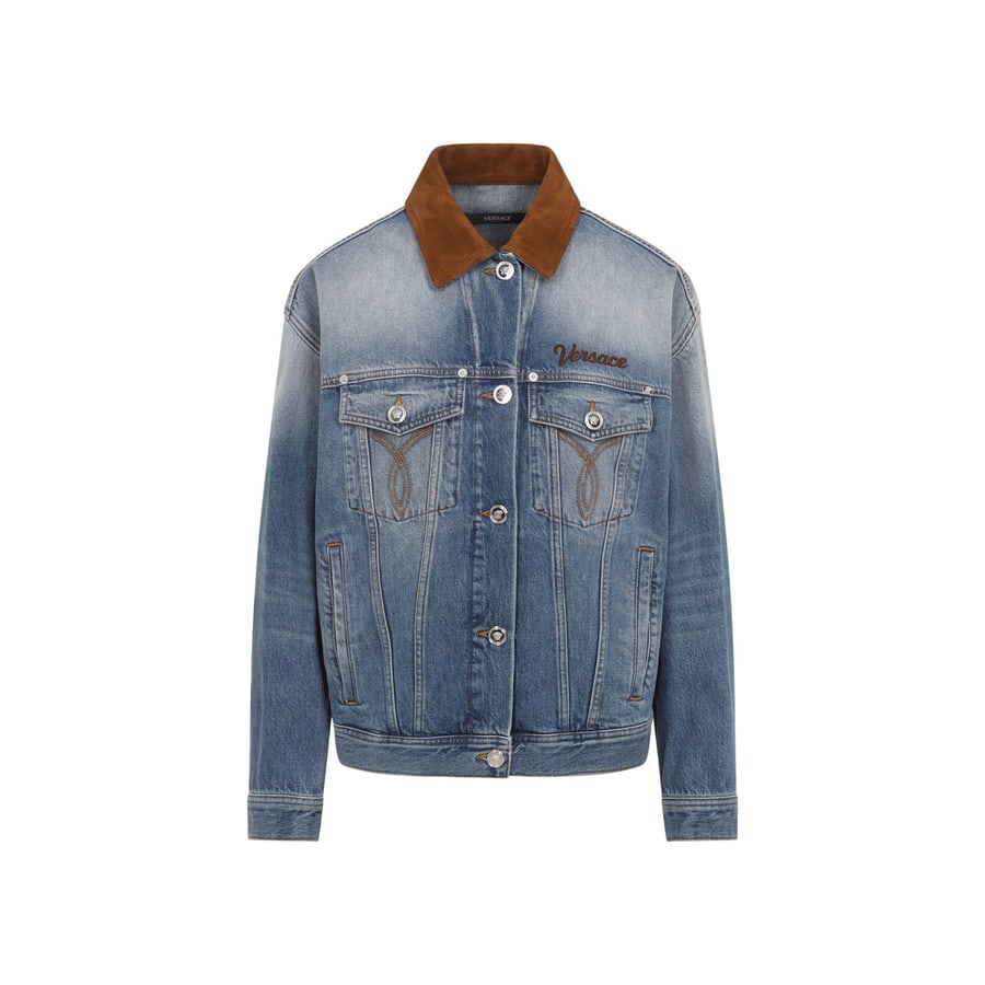 Versace Versace Denim Stone Wash Blouson, view 2