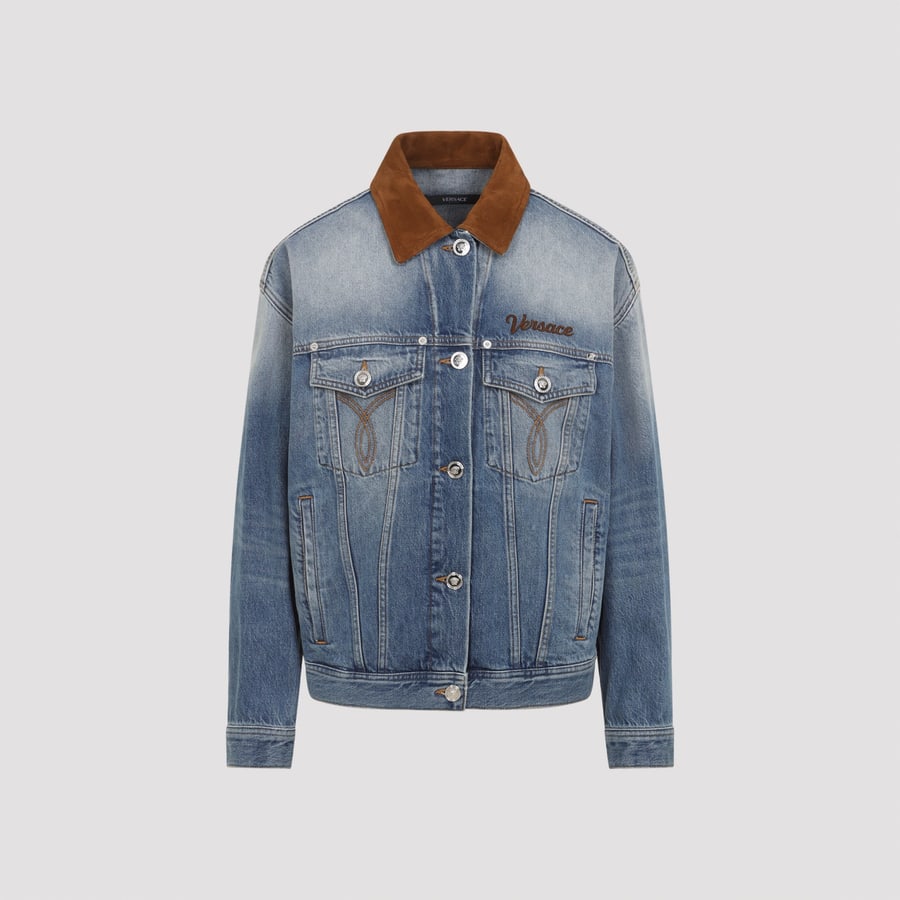 Versace Versace Denim Stone Wash Blouson, view 3