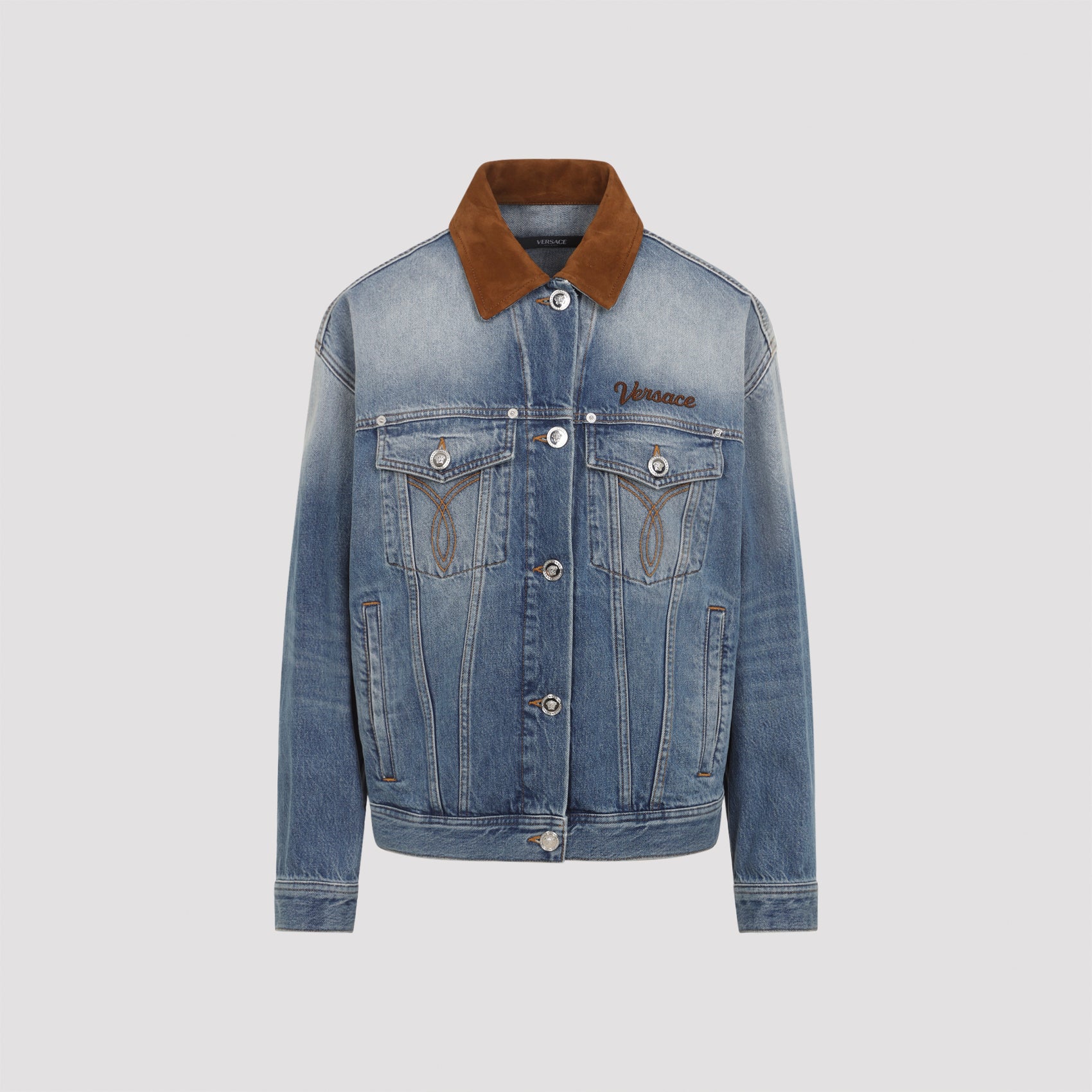 Versace Versace Denim Stone Wash Blouson