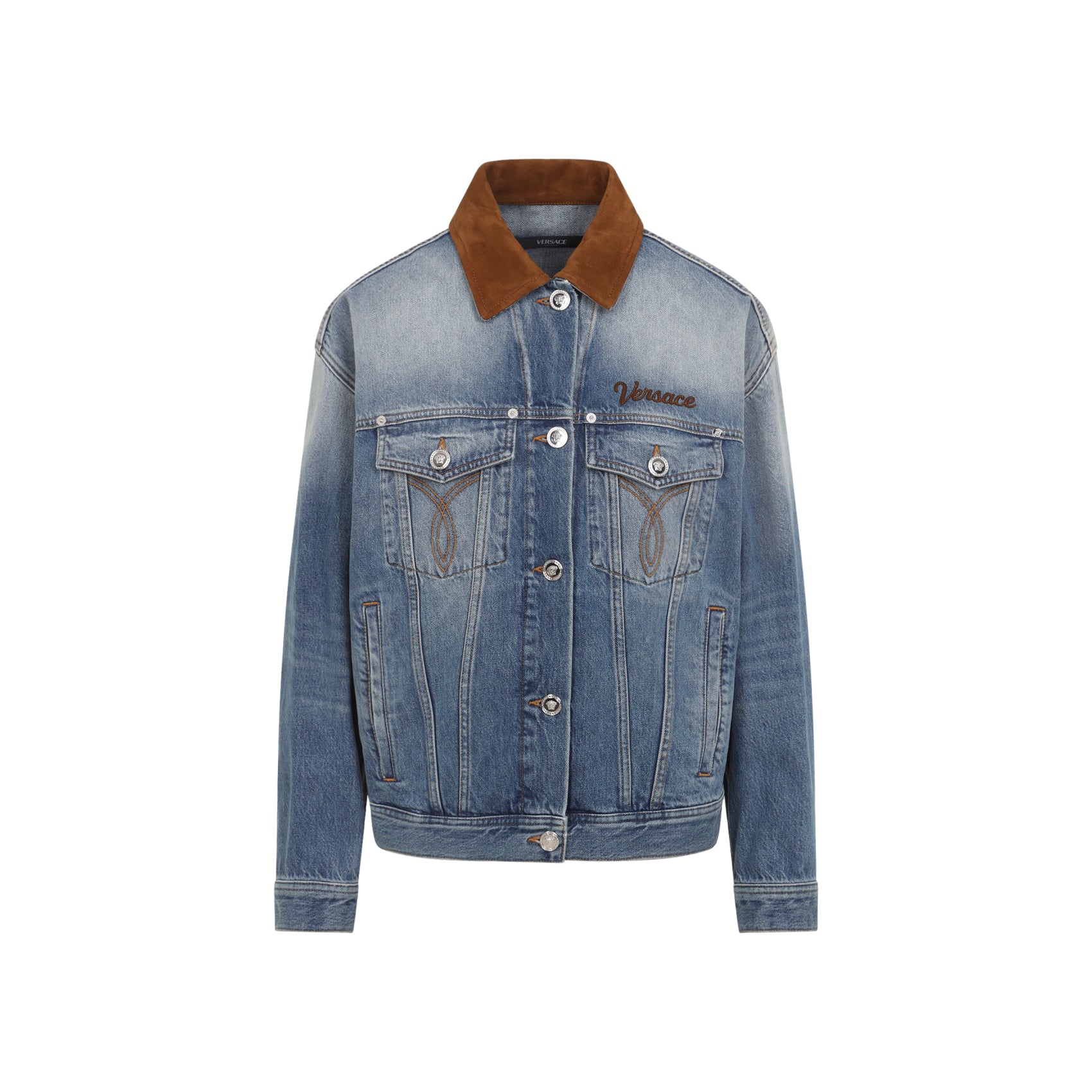 Versace Versace Denim Stone Wash Blouson, view 2