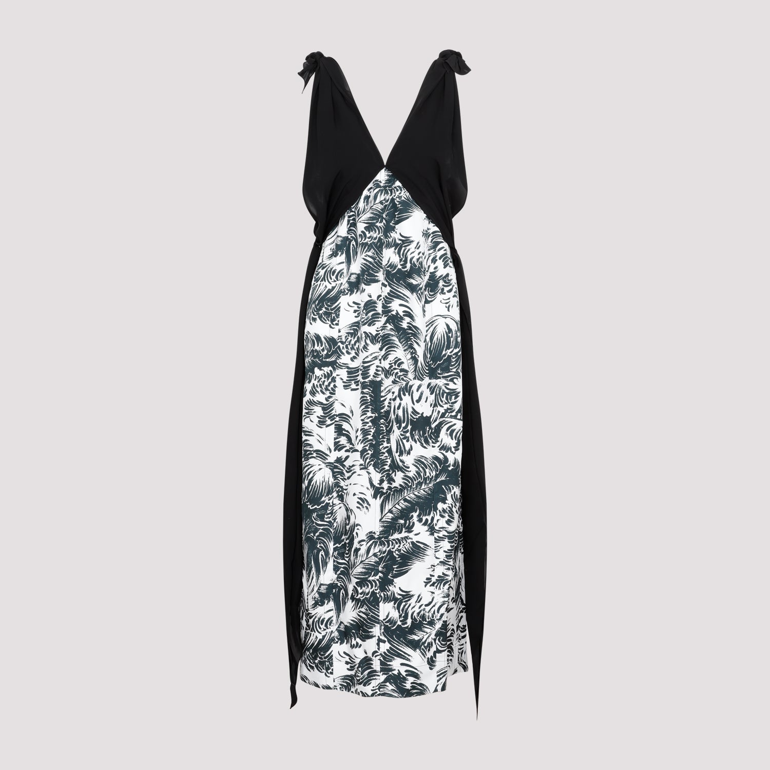 Bottega Veneta Bottega Veneta Printed Silk Long Dress