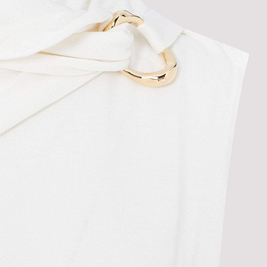 Jil Sander Jil Sander Draped Knitted Tank Top, view 5