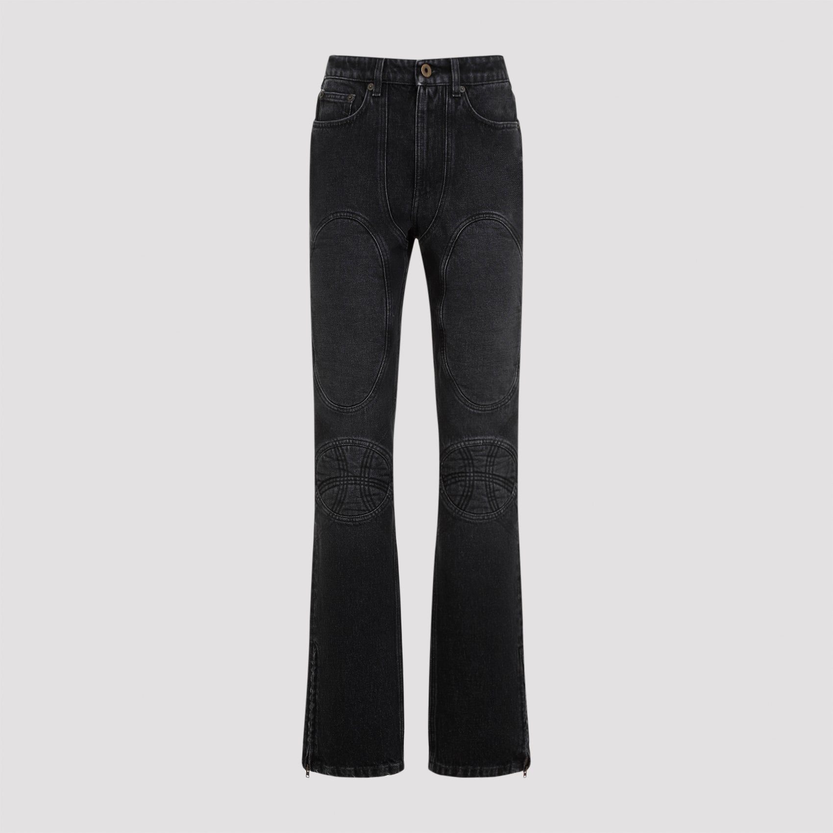 JEAN PAUL GAULTIER Jean Paul Gaultier Denim Jeans With Lacing And Knee Bonding Detail