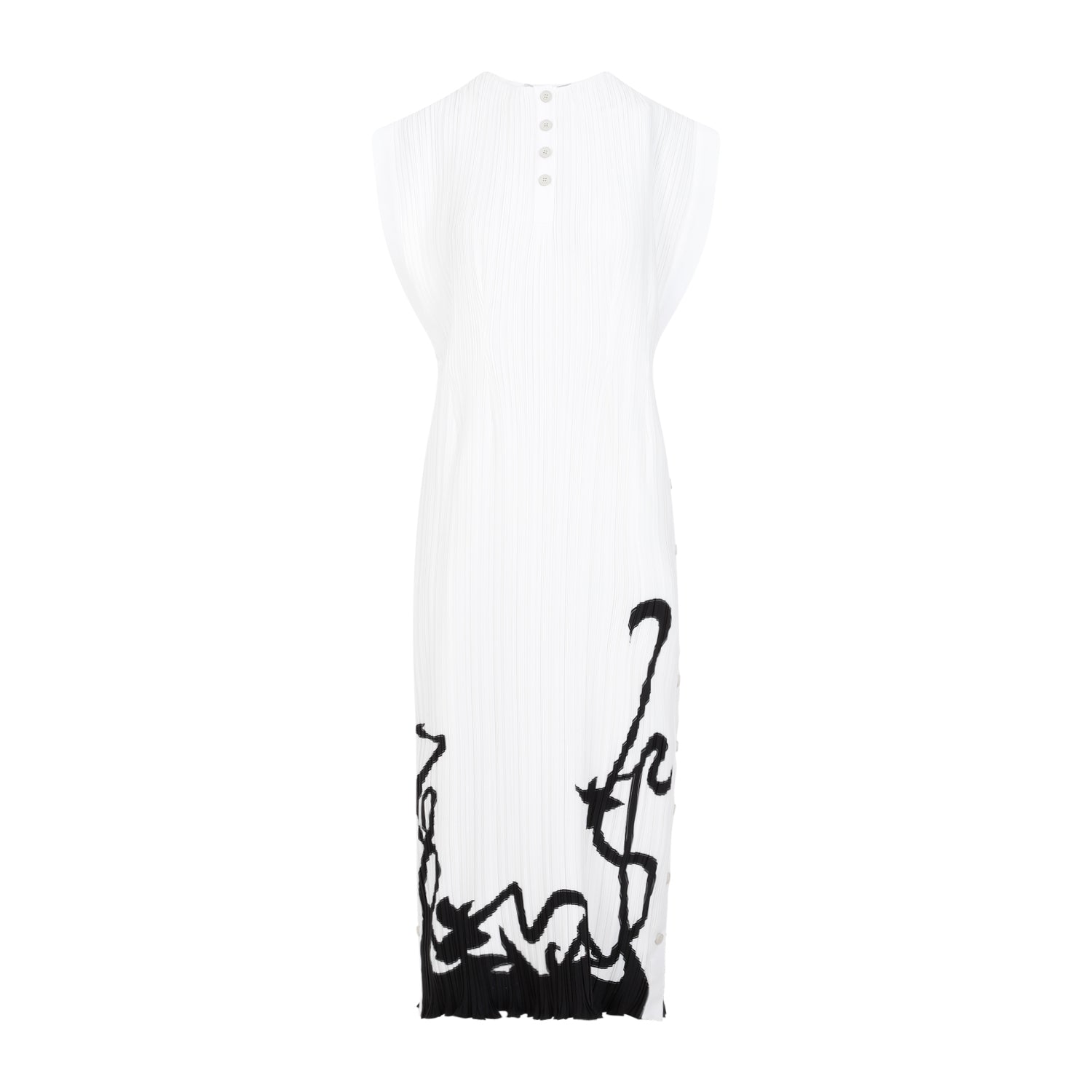 LANVIN Lanvin Sleeveless Pleated Midi Dress, view 2