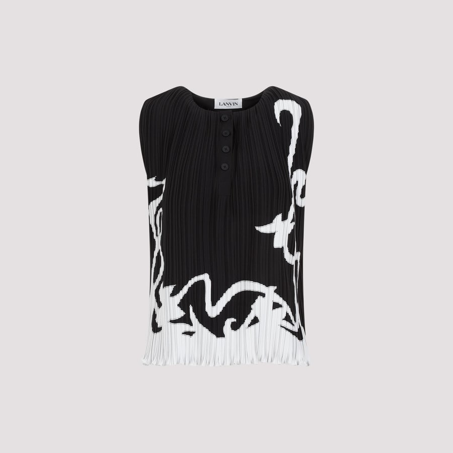 LANVIN Lanvin Sleeveless Pleated Top, view 3