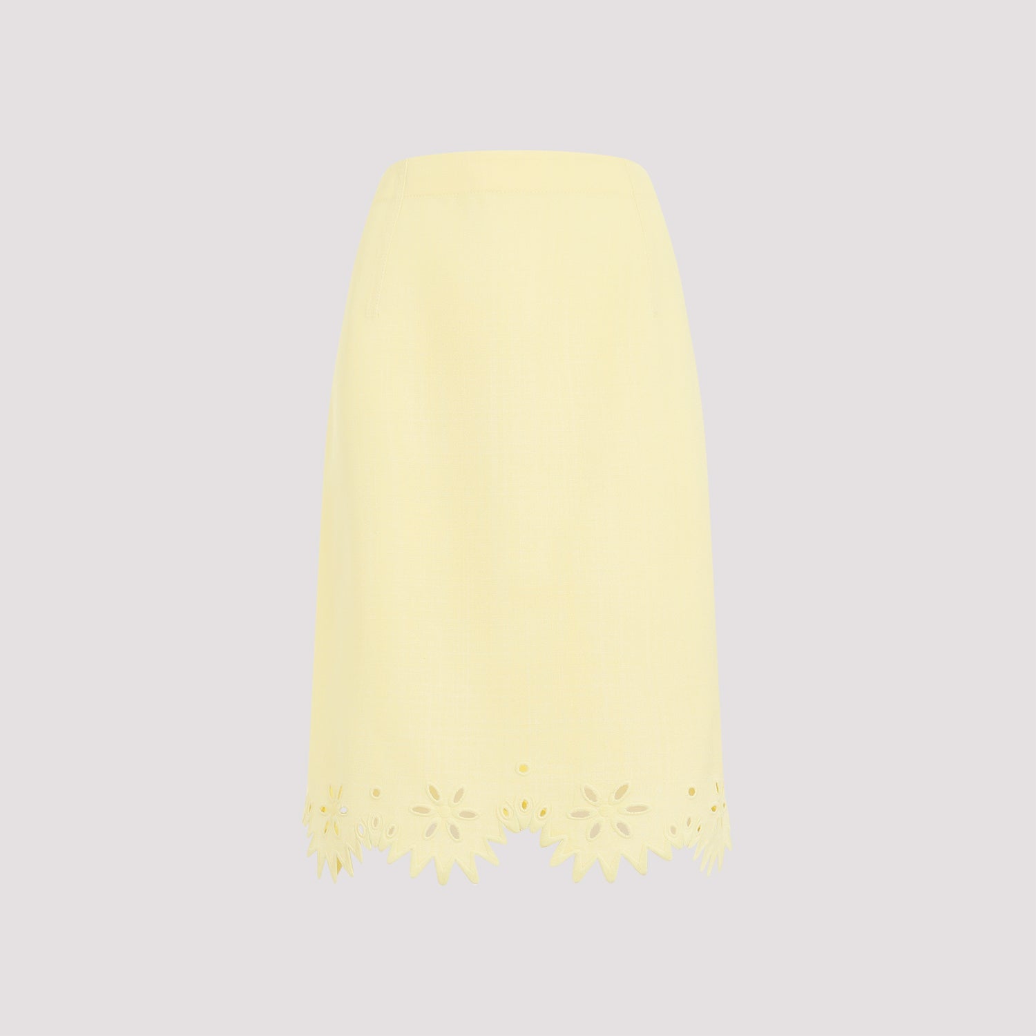 Bottega Veneta Bottega Veneta Grainy English Embroidery Midi Skirt