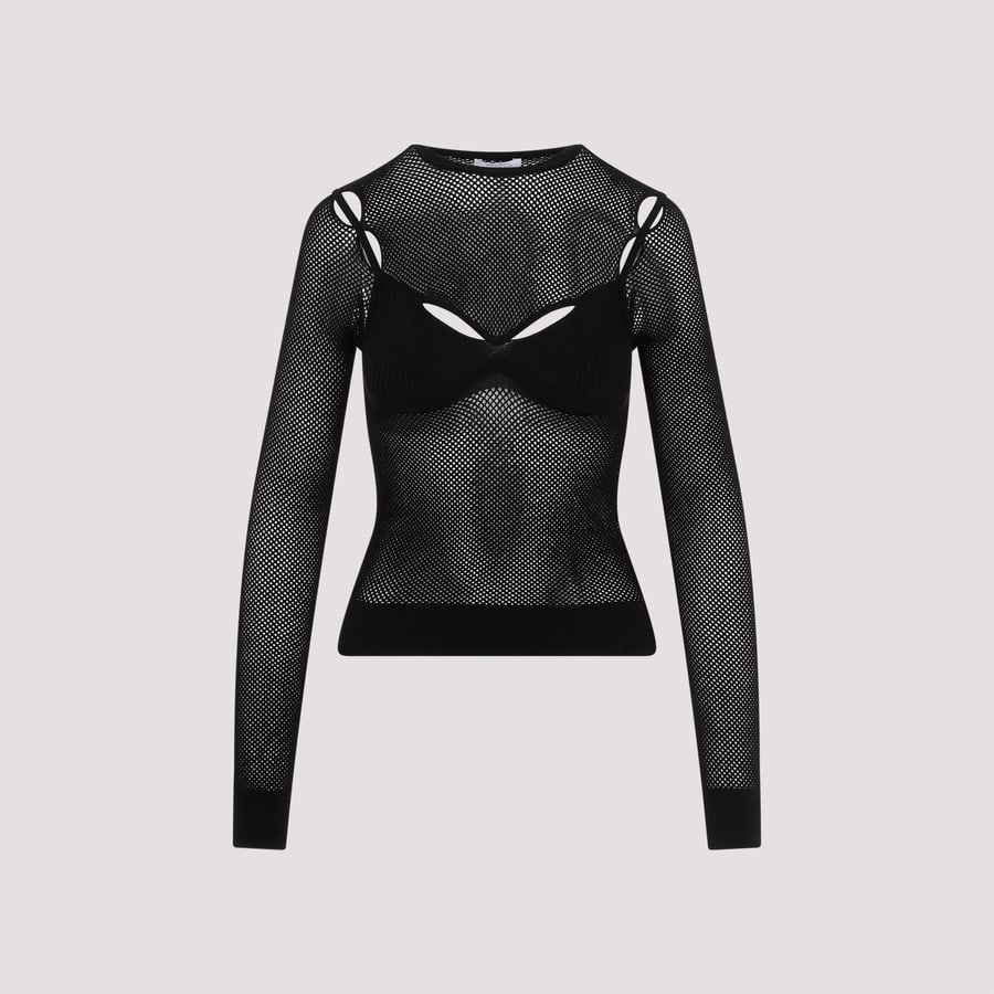 Off-White Off White Net Arrow Bralette Top
