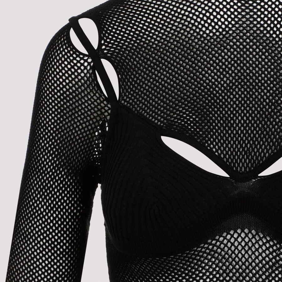 Off-White Off White Net Arrow Bralette Top, view 5
