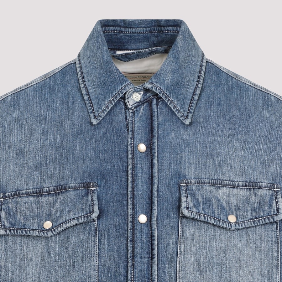 Alexander McQueen Alexander McQueen Quilted Denim Shirt, view 6