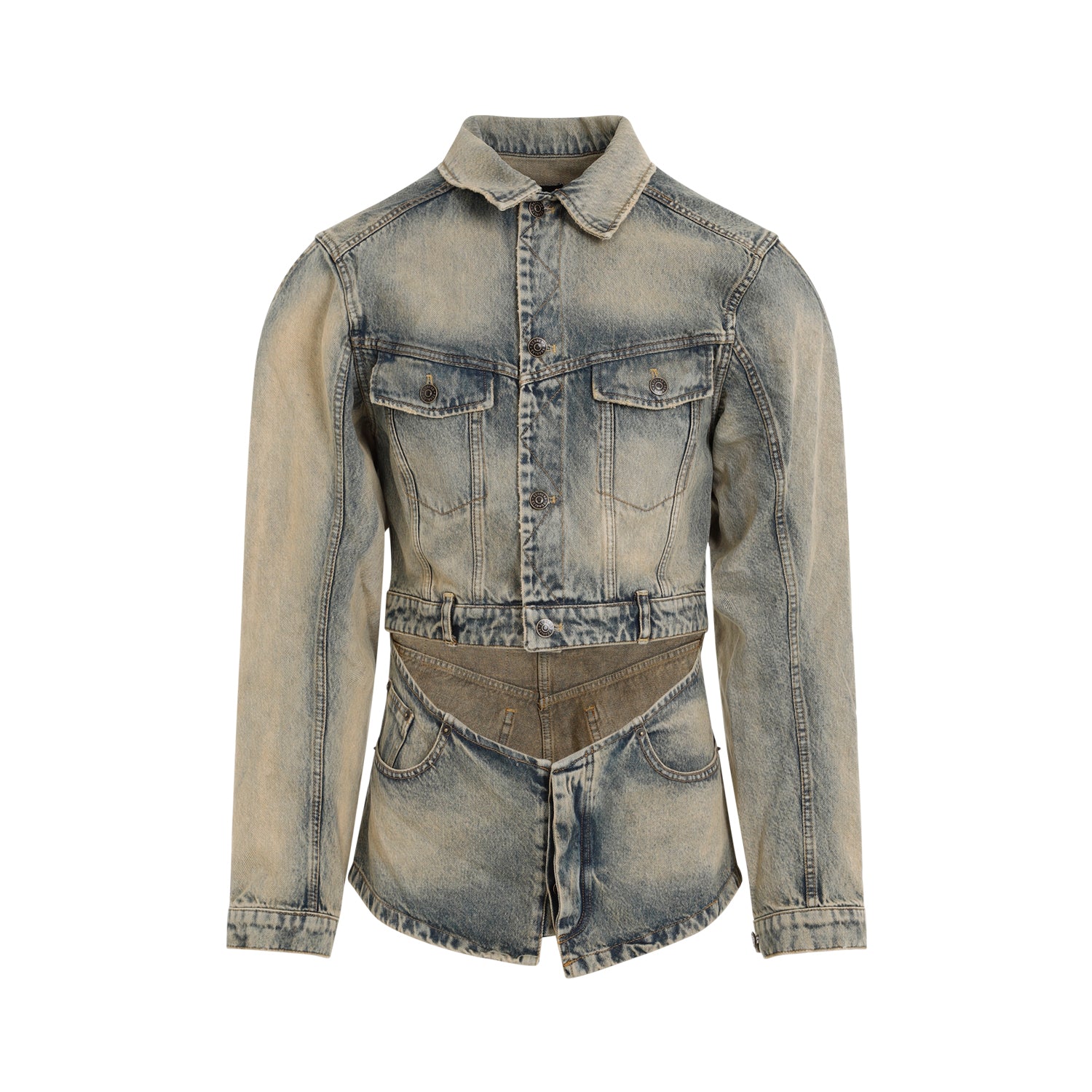 EGONLAB Egonlab Cutout Denim Jacket, view 2