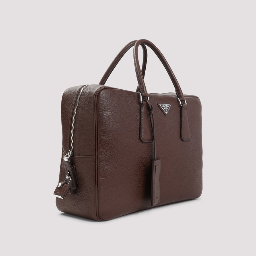 Prada Prada Grained Leather Tote Bag, view 4