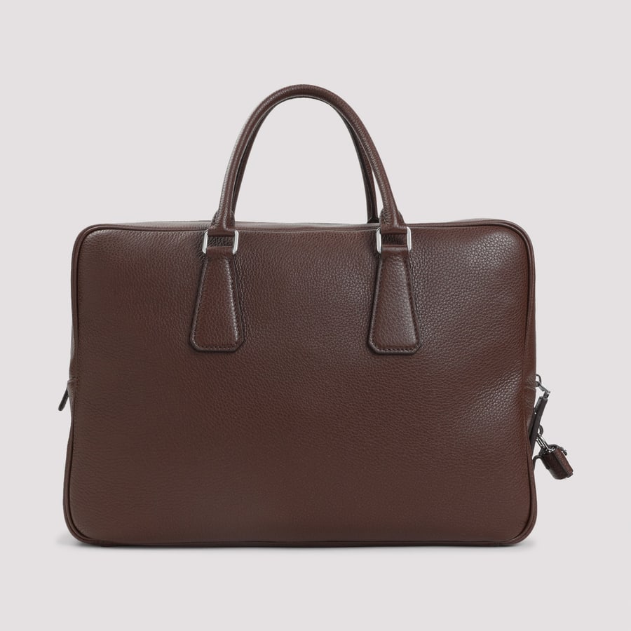Prada Prada Grained Leather Tote Bag, view 5
