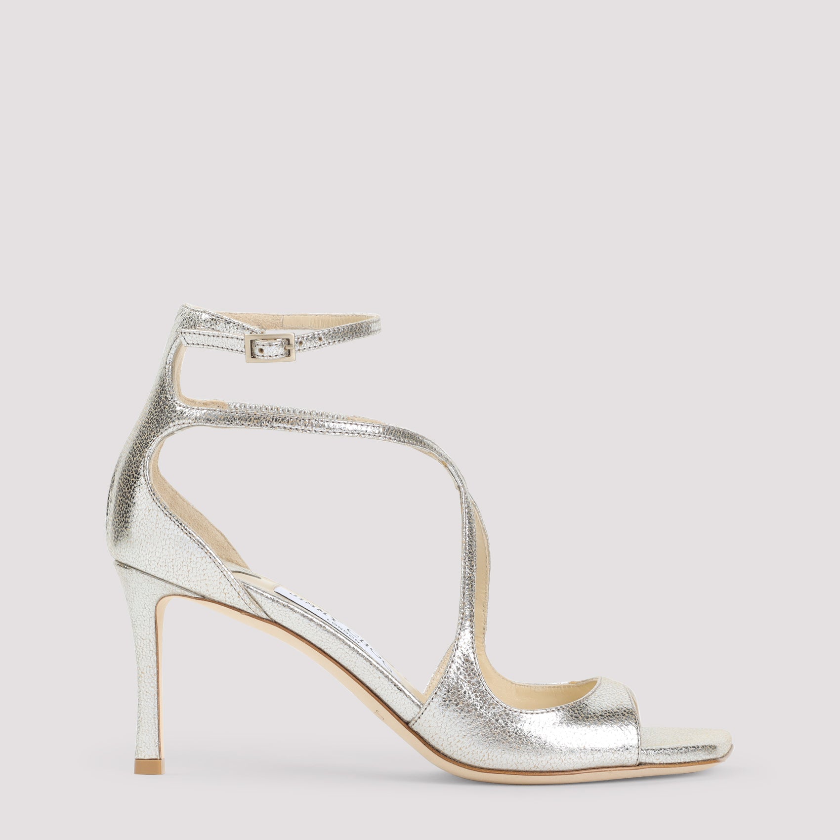 Jimmy Choo Jimmy Choo Leather Glitter Azia 75 Sandals