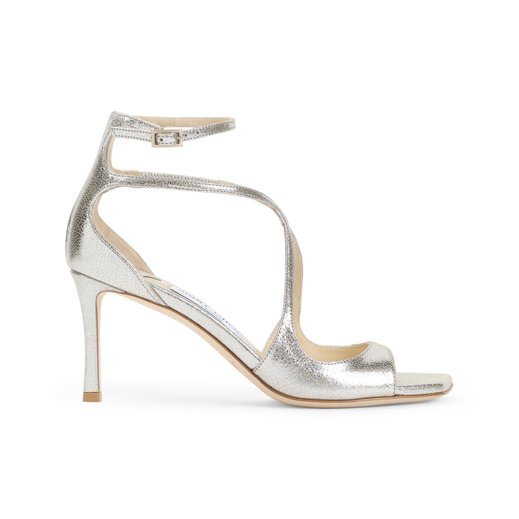 Jimmy Choo Jimmy Choo Leather Glitter Azia 75 Sandals, view 2