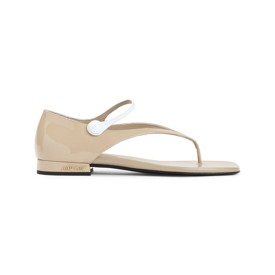Miu Miu Miu Miu Calf Leather Sandals, view 2