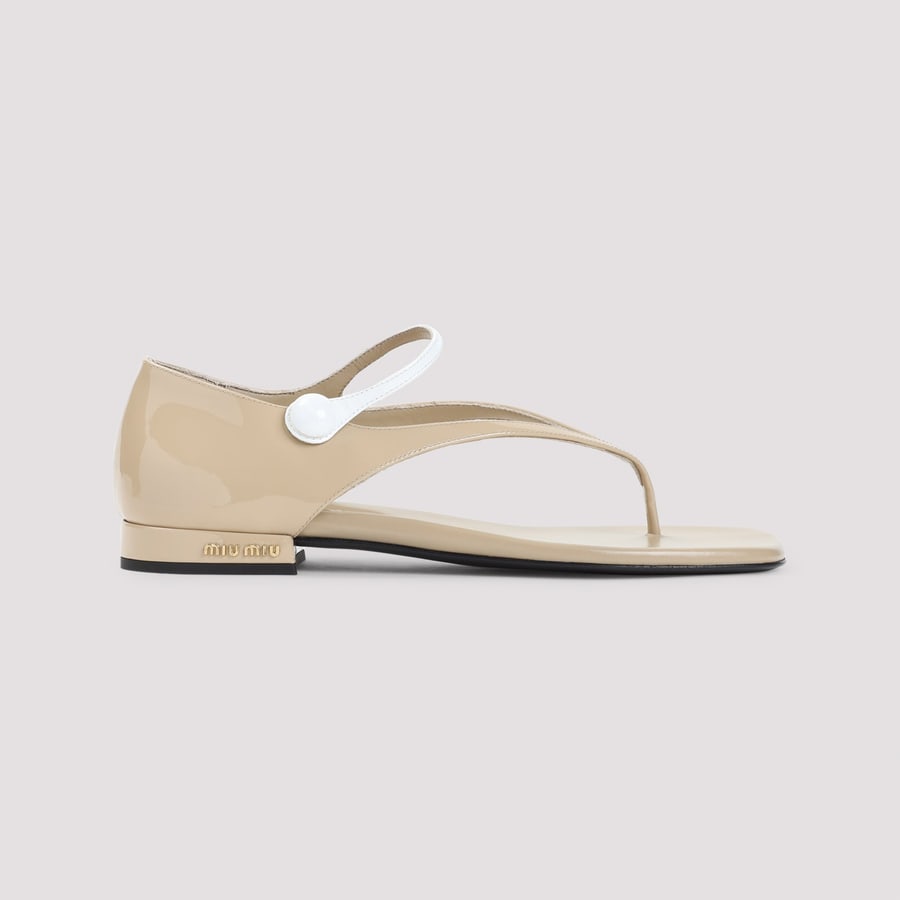 Miu Miu Miu Miu Calf Leather Sandals, view 3