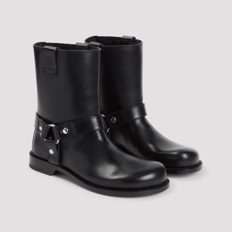 Loewe Loewe Campo Biker Shearling Boots, view 5