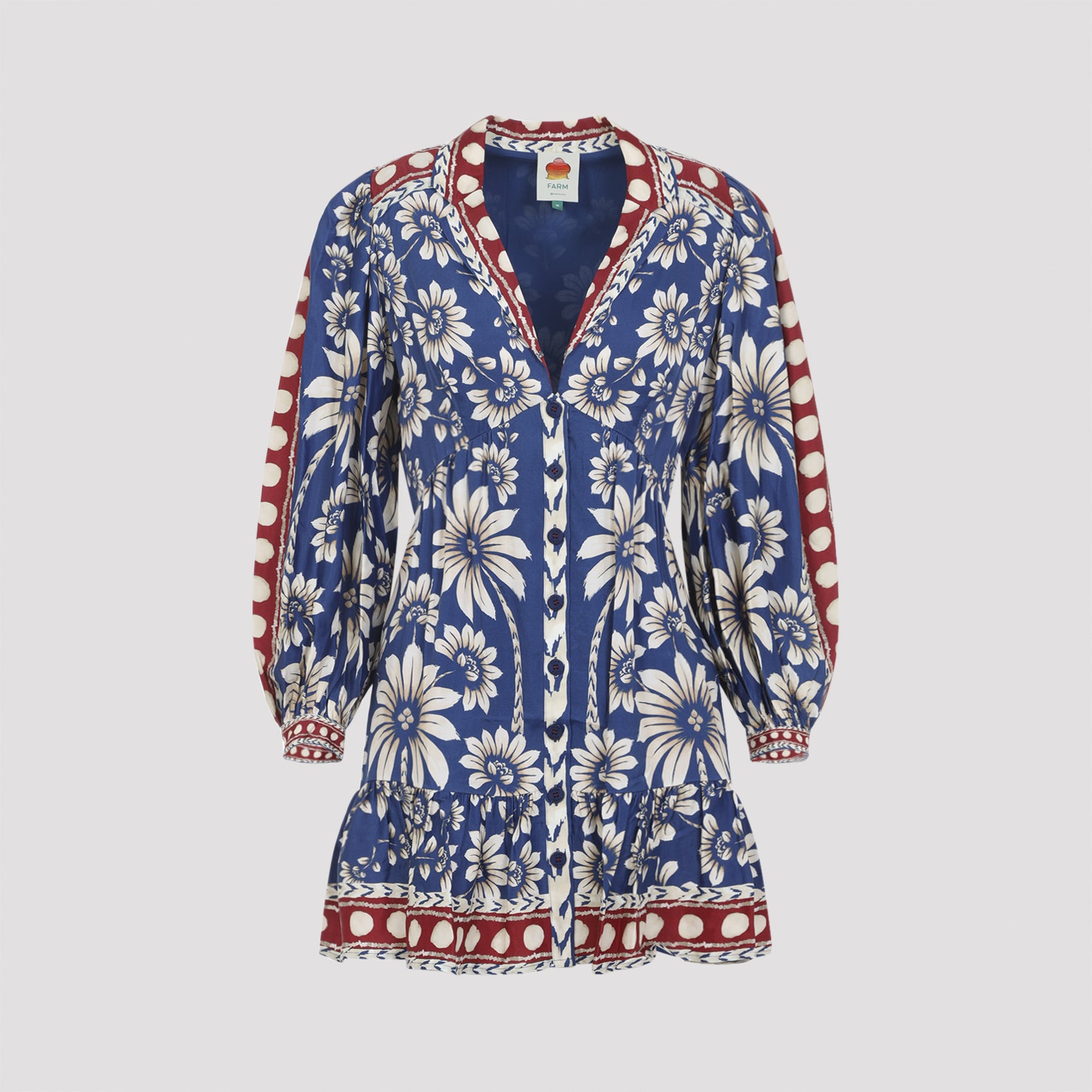FARM RIO Farm Rio Luna Blue Mini Dress