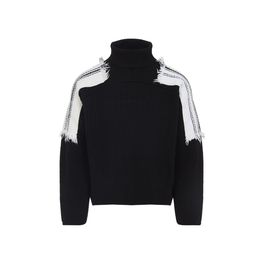 MORDECAI Mordecai Jacquard Stripe Turtle Neck, view 2