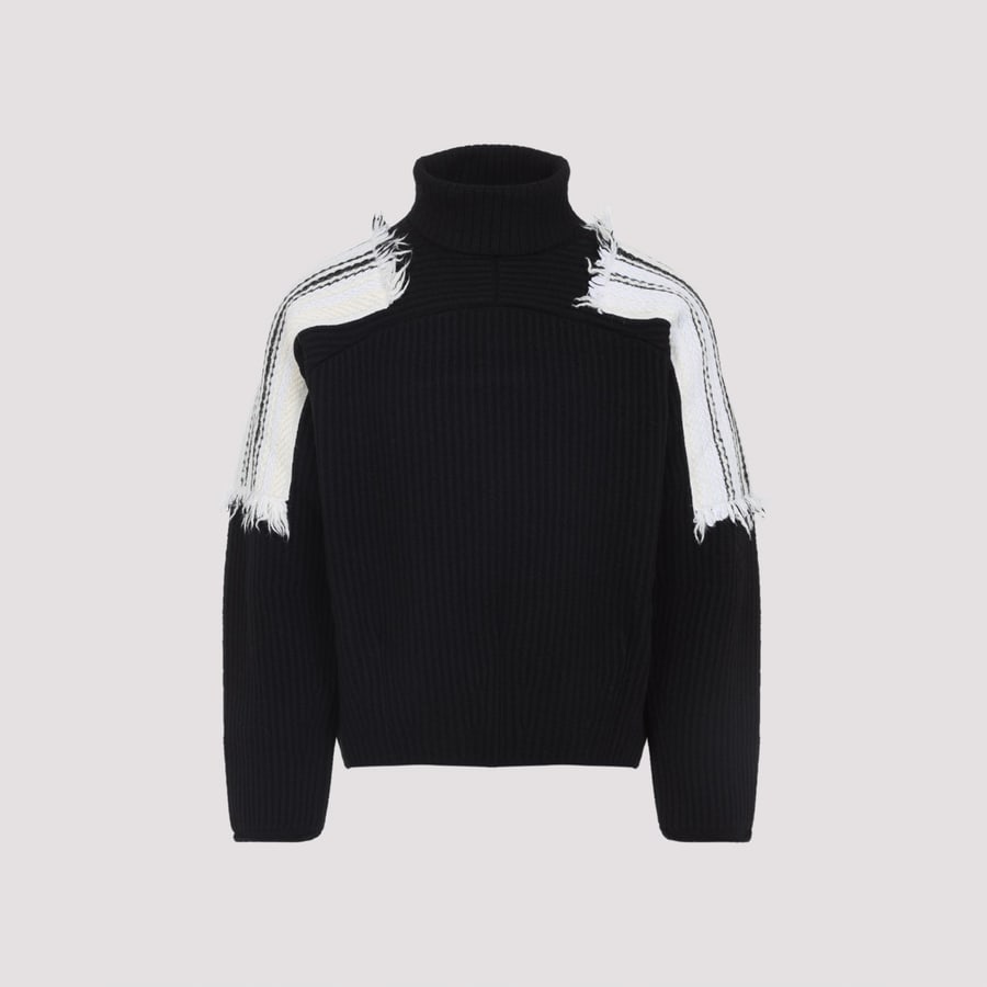 MORDECAI Mordecai Jacquard Stripe Turtle Neck, view 3