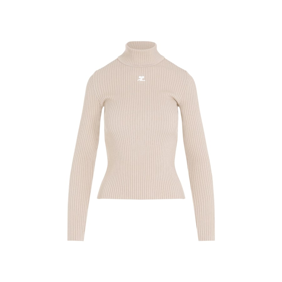 COURREGES Courrèges Roll Neck Ribbed Jumper, view 2