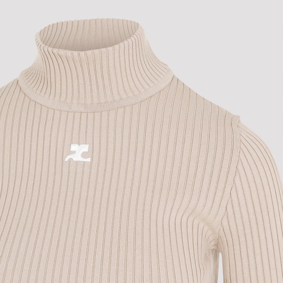 COURREGES Courrèges Roll Neck Ribbed Jumper, view 5