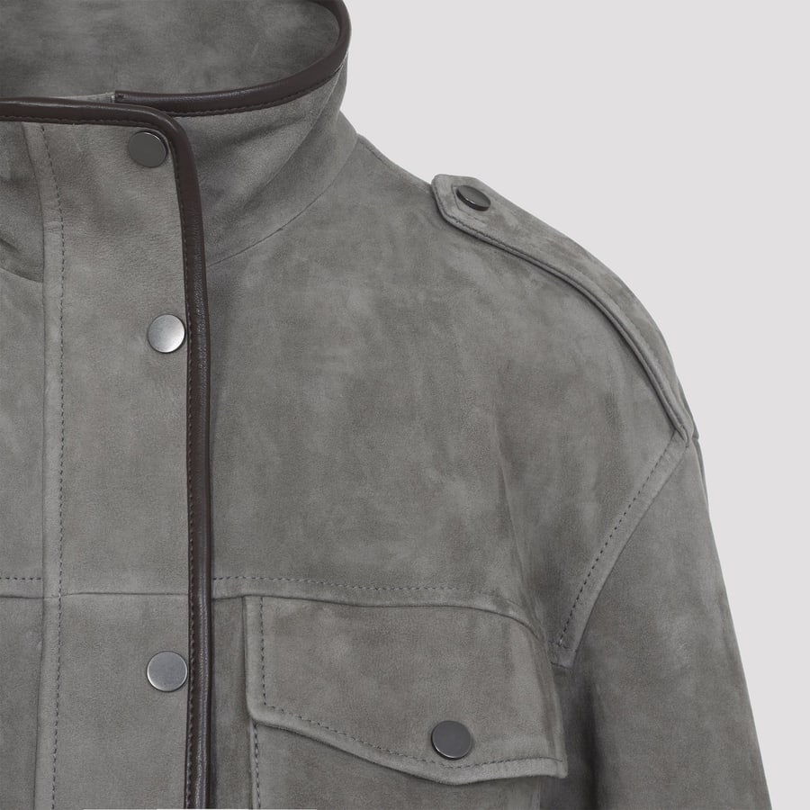 Brunello Cucinelli Brunello Cucinelli Suede Jacket, view 6