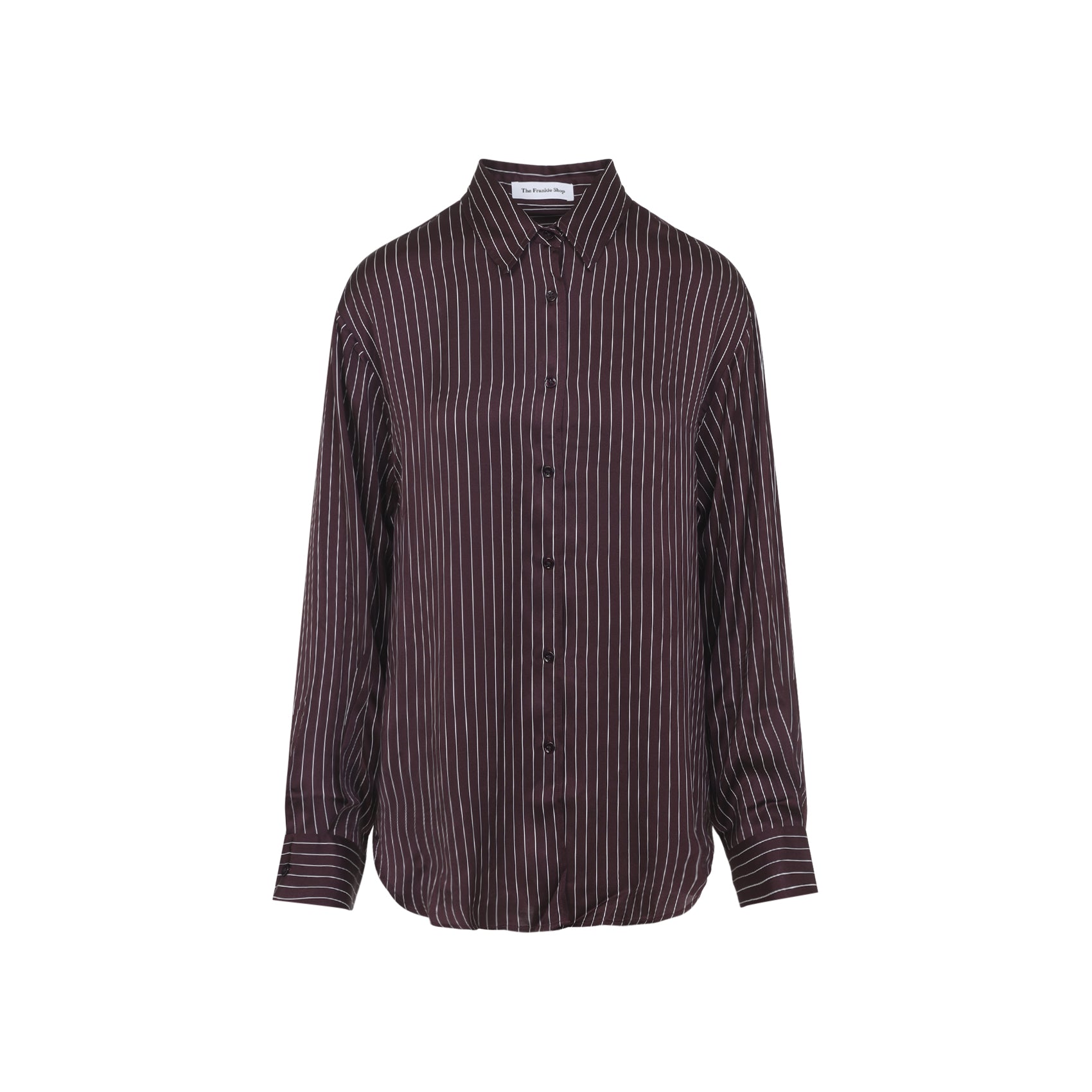 THE FRANKIE SHOP The Frankie Shop Peri Satin Fluid Shirt, view 2