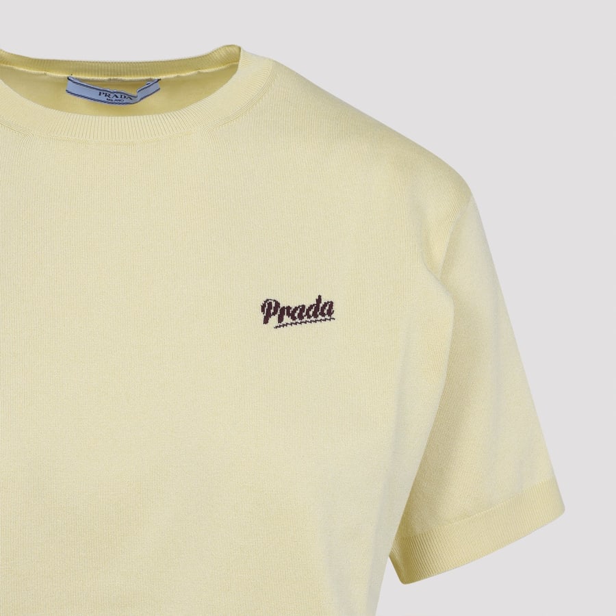 Prada Prada Recycled Silk T-shirt, view 5