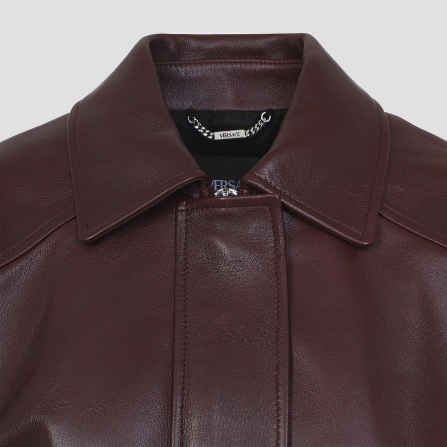Versace Versace Bufalo Leather Blouson, view 6