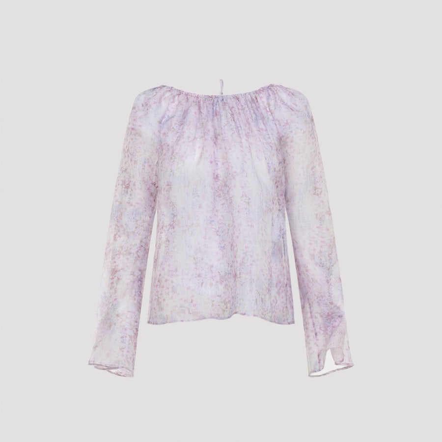 ALBERTA FERRETTI Alberta Ferretti Printed Organza Blouse