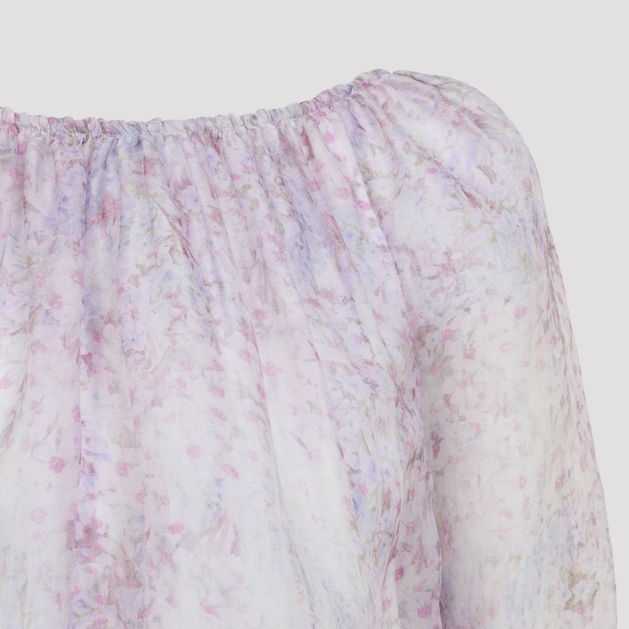 ALBERTA FERRETTI Alberta Ferretti Printed Organza Blouse, view 5