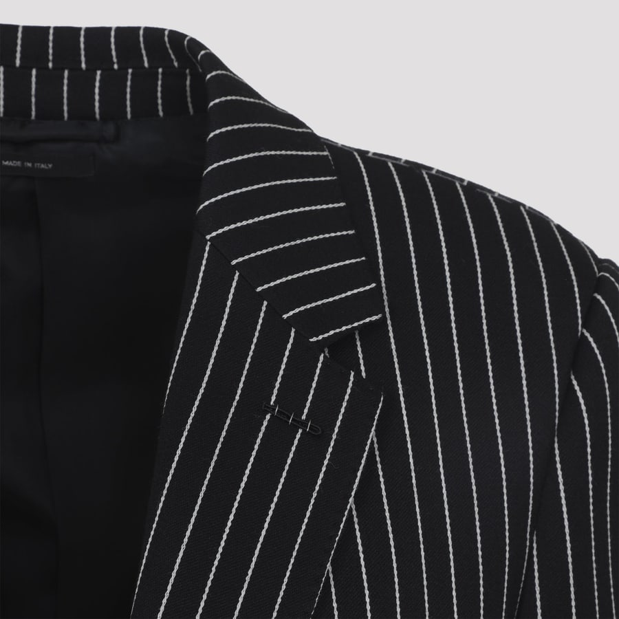 Tom Ford Tom Ford Striped Wool Barathea Jacket, view 6