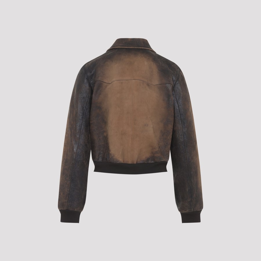 Miu Miu Miu Miu Lamb Leather Jacket, view 4