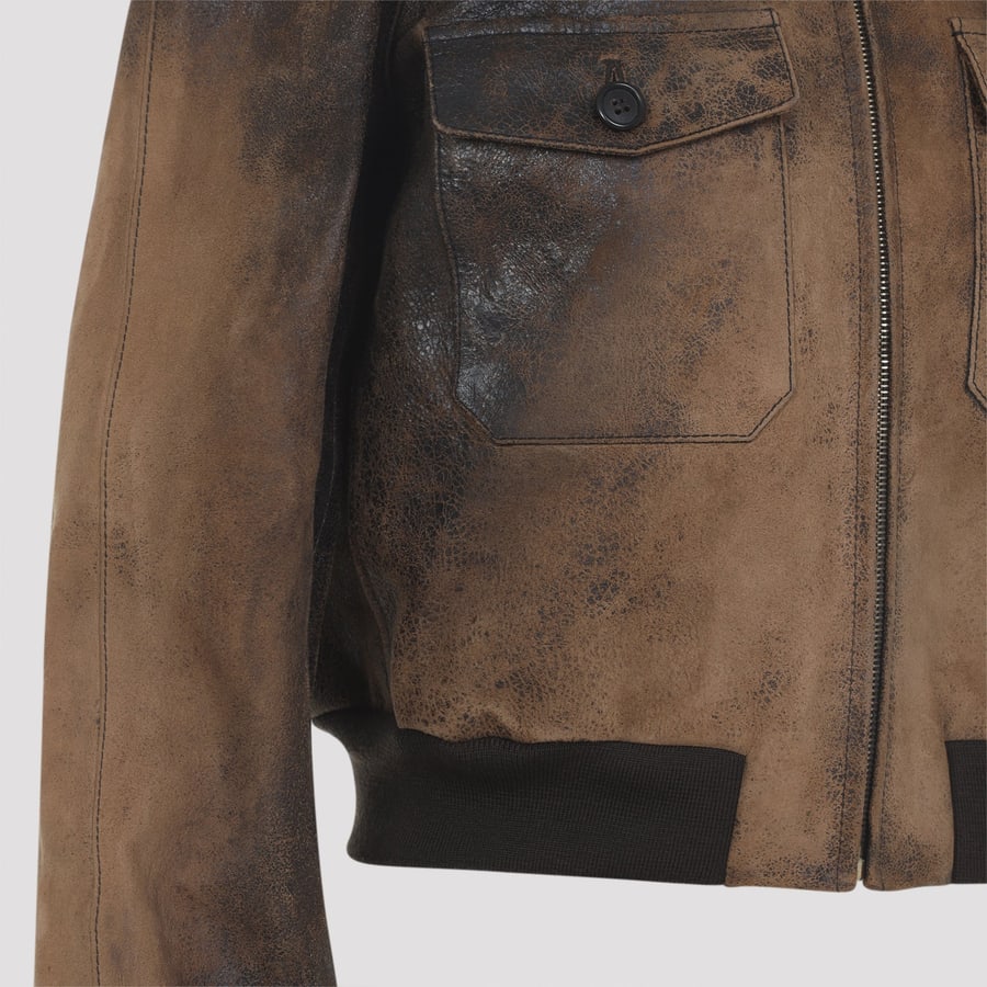 Miu Miu Miu Miu Lamb Leather Jacket, view 5