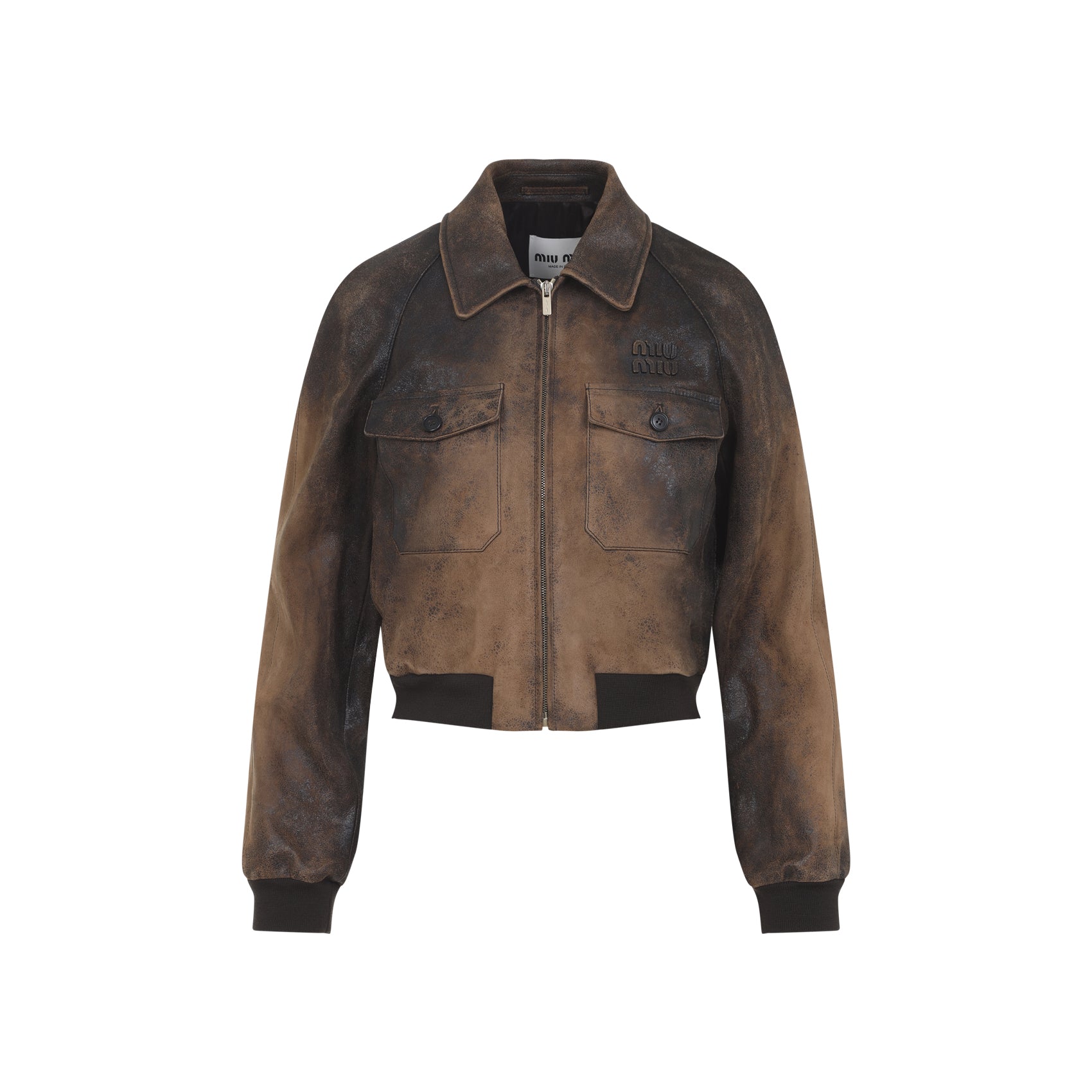 Miu Miu Miu Miu Lamb Leather Jacket, view 2