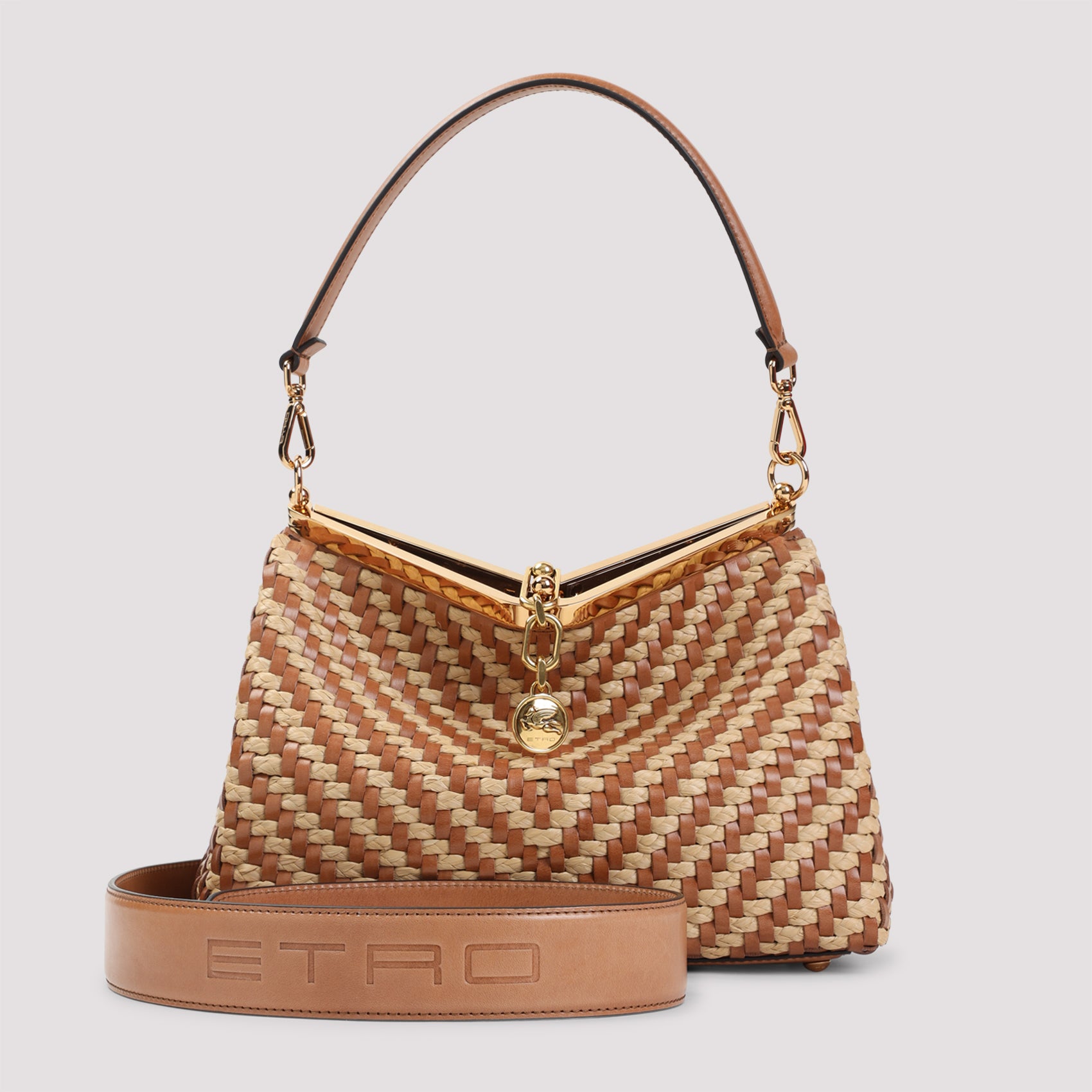 Etro Etro Vela M Rafia Shoulder Bag