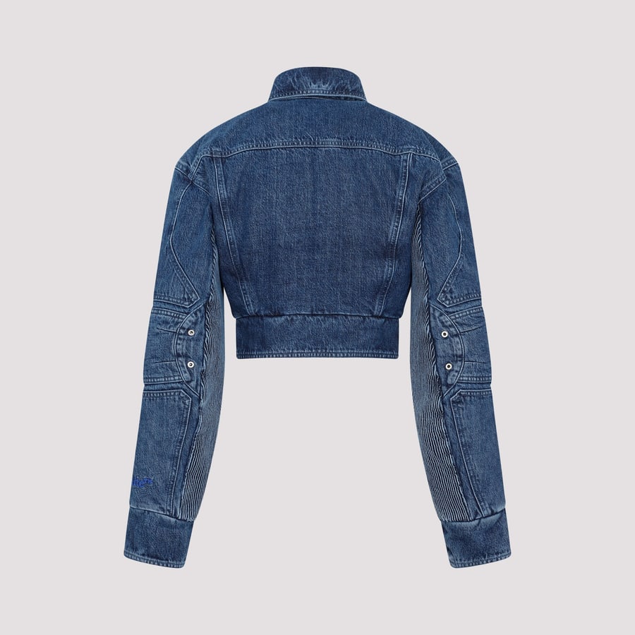 Off-White Off White Motorcycle Hole Crop Jacket, view 4
