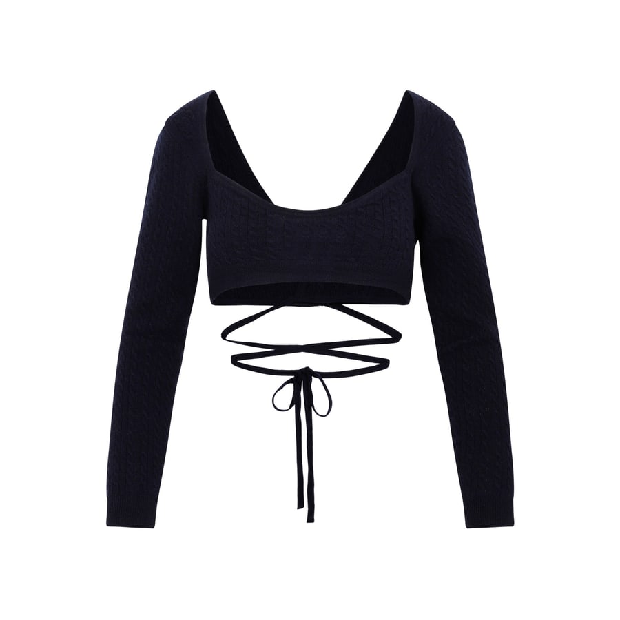 PATOU Patou Wrap Knitted Top, view 2
