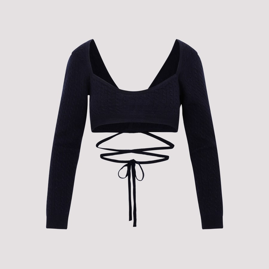 PATOU Patou Wrap Knitted Top, view 3