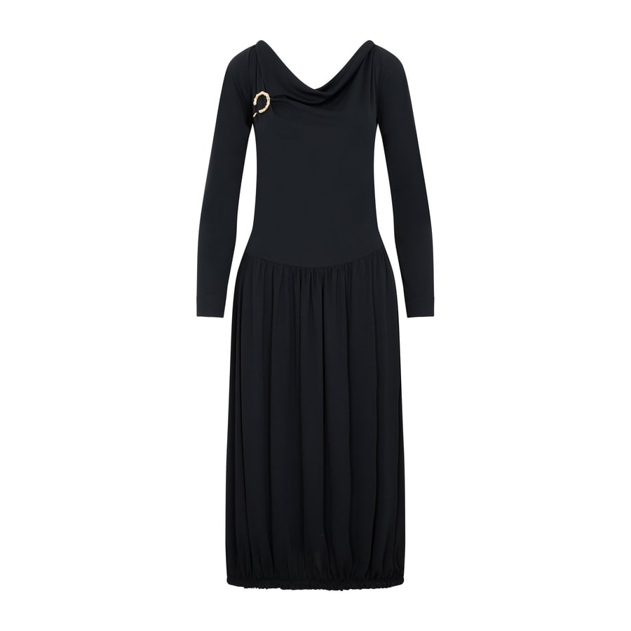 LANVIN Lanvin LS Drape Midi Dress, view 2