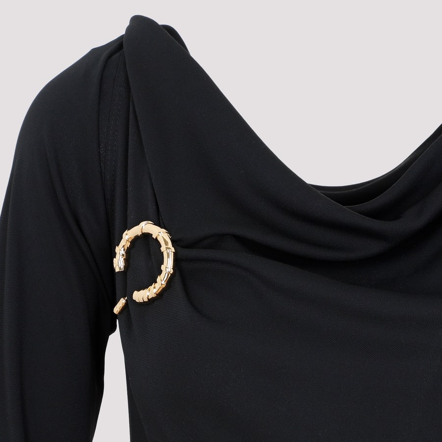 LANVIN Lanvin LS Drape Midi Dress, view 6