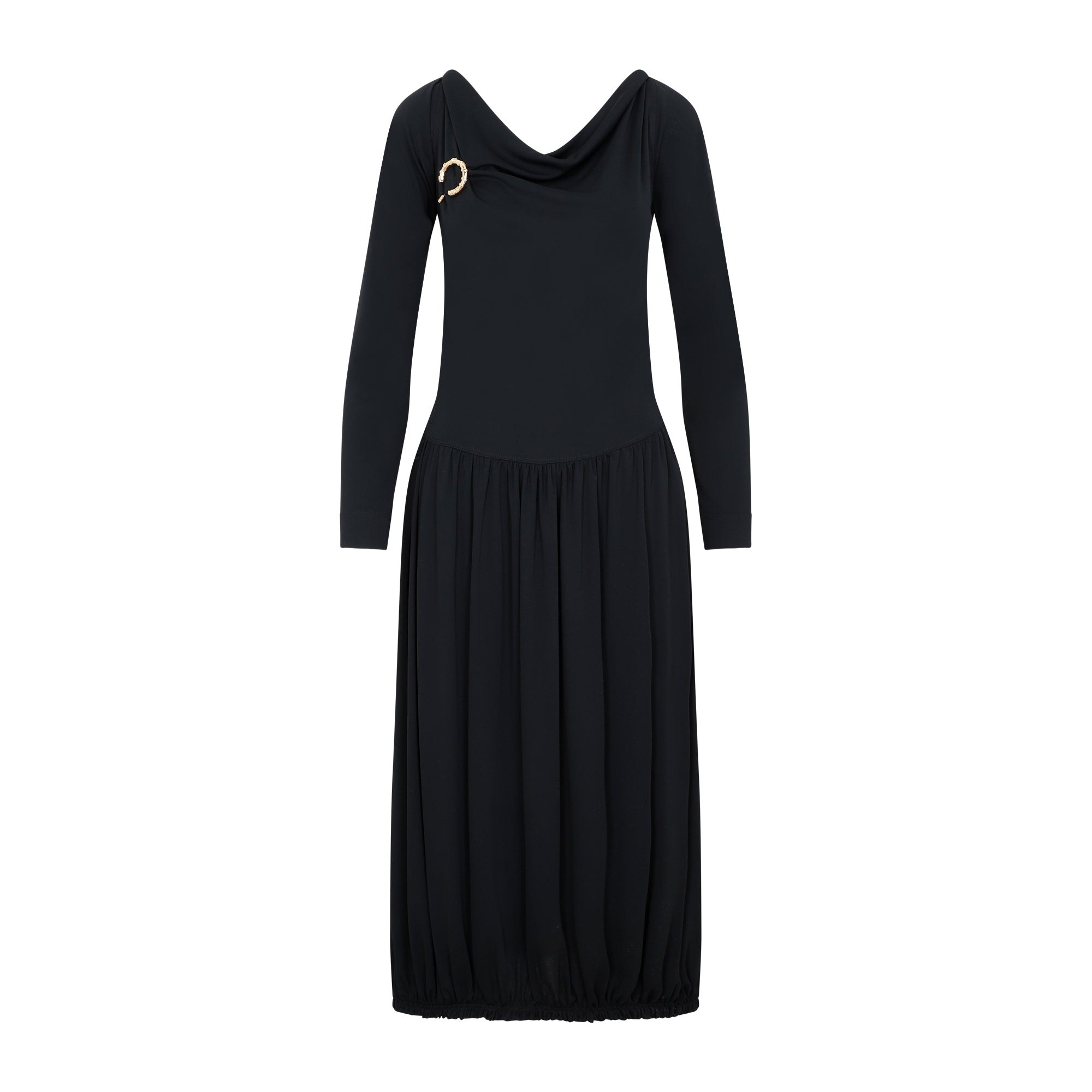 LANVIN Lanvin LS Drape Midi Dress, view 2