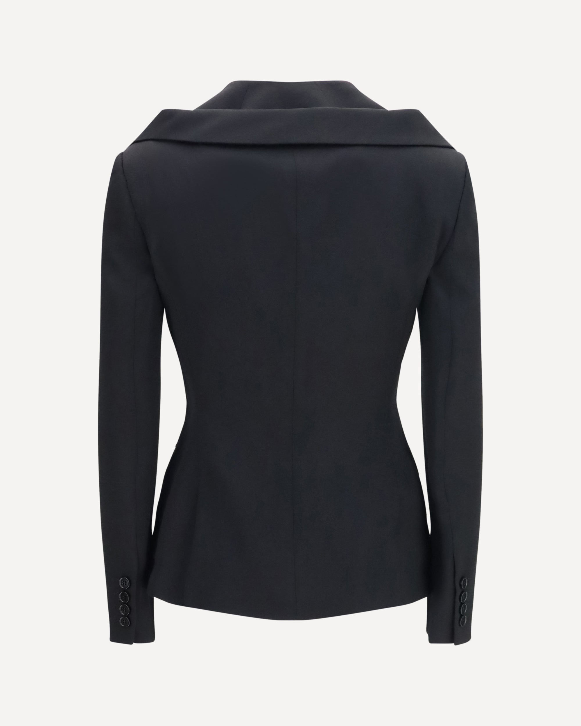 Alexander McQueen Structured off-shoulder Jacket with harness details, view 2