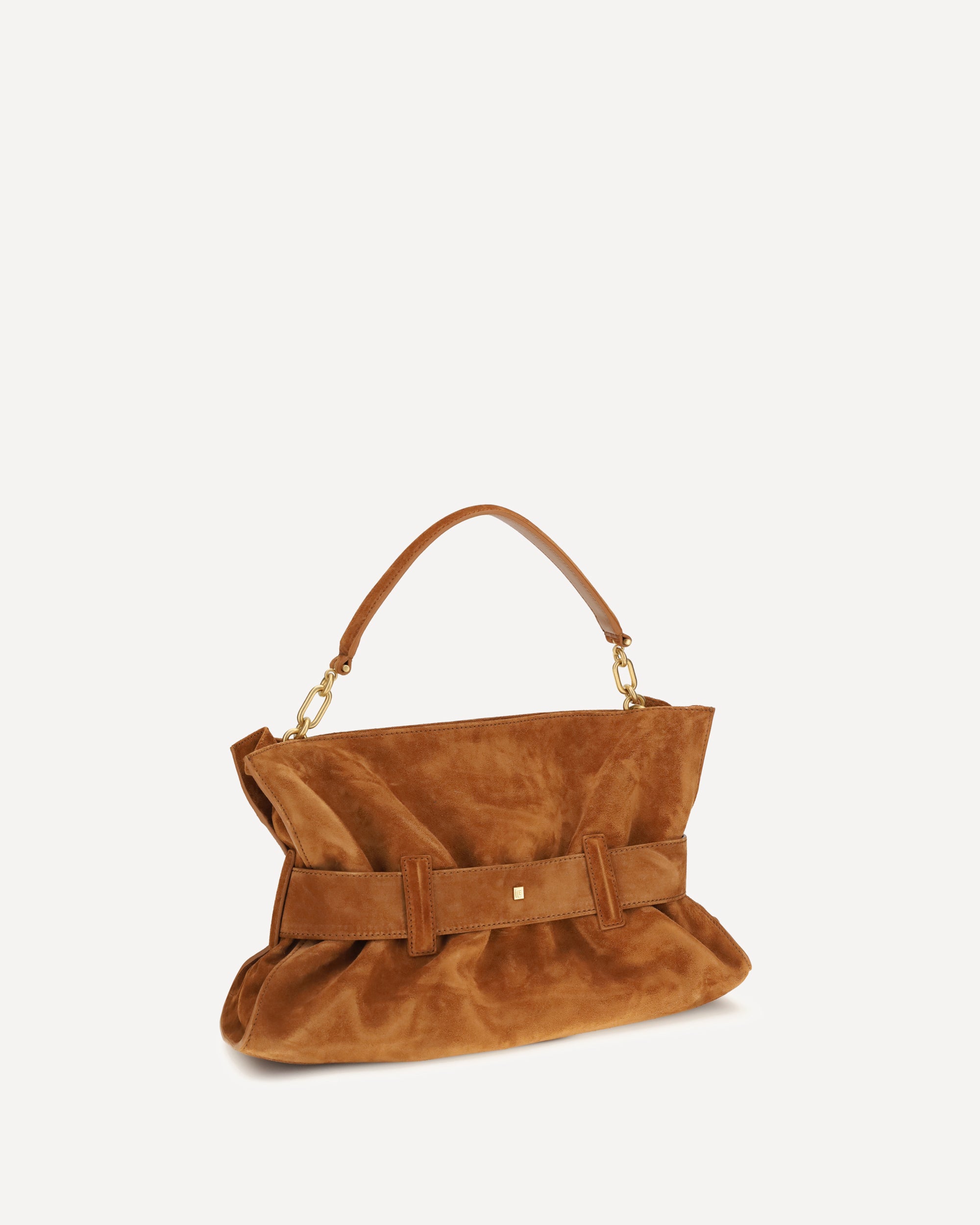 Balmain Medium Anthem Bag in suede calfskin, view 2
