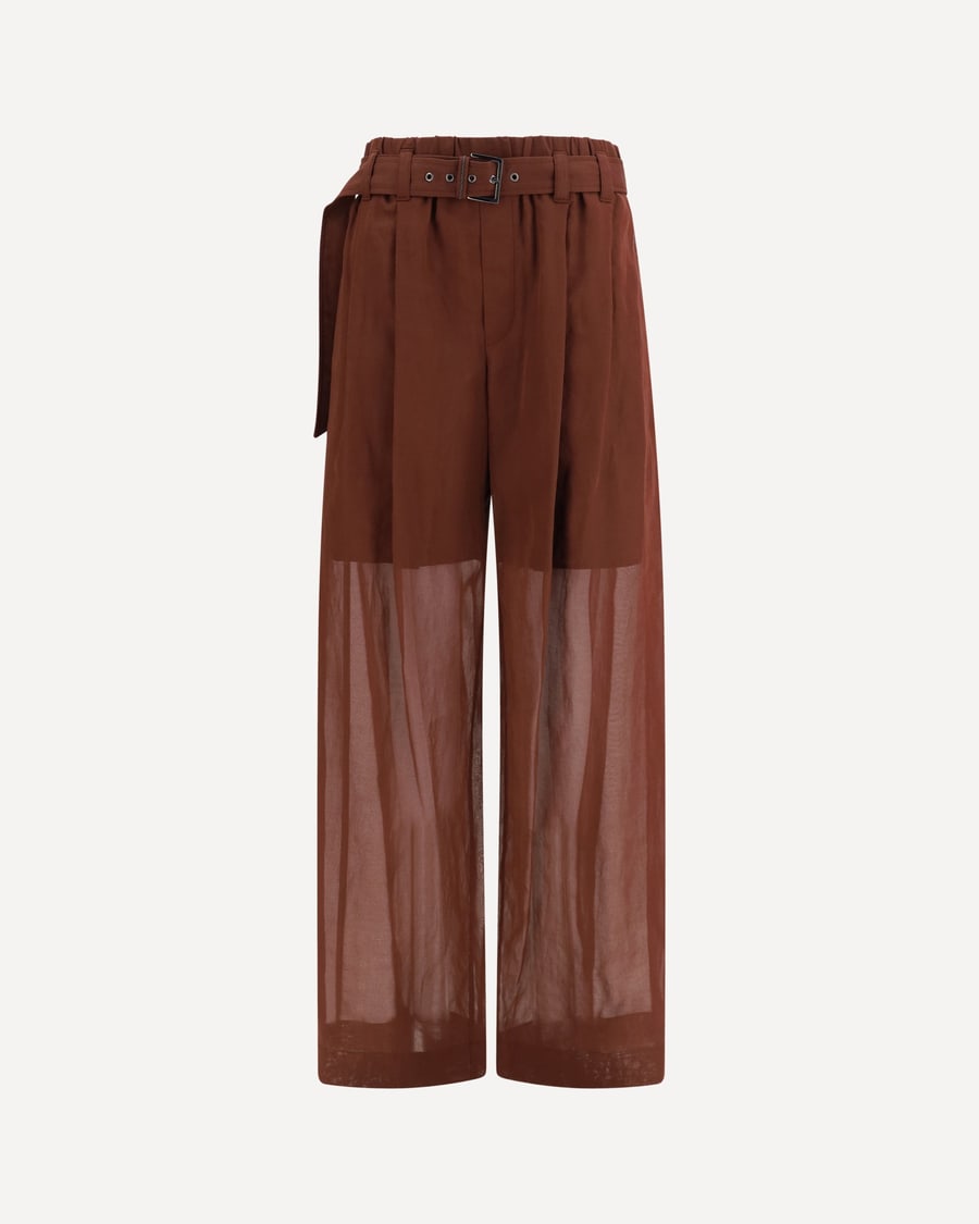 Brunello Cucinelli Cotton loose Pants with monili