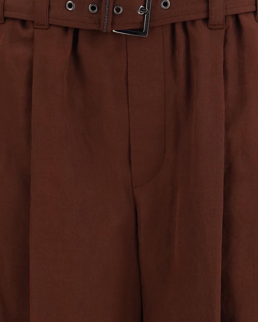 Brunello Cucinelli Cotton loose Pants with monili, view 5