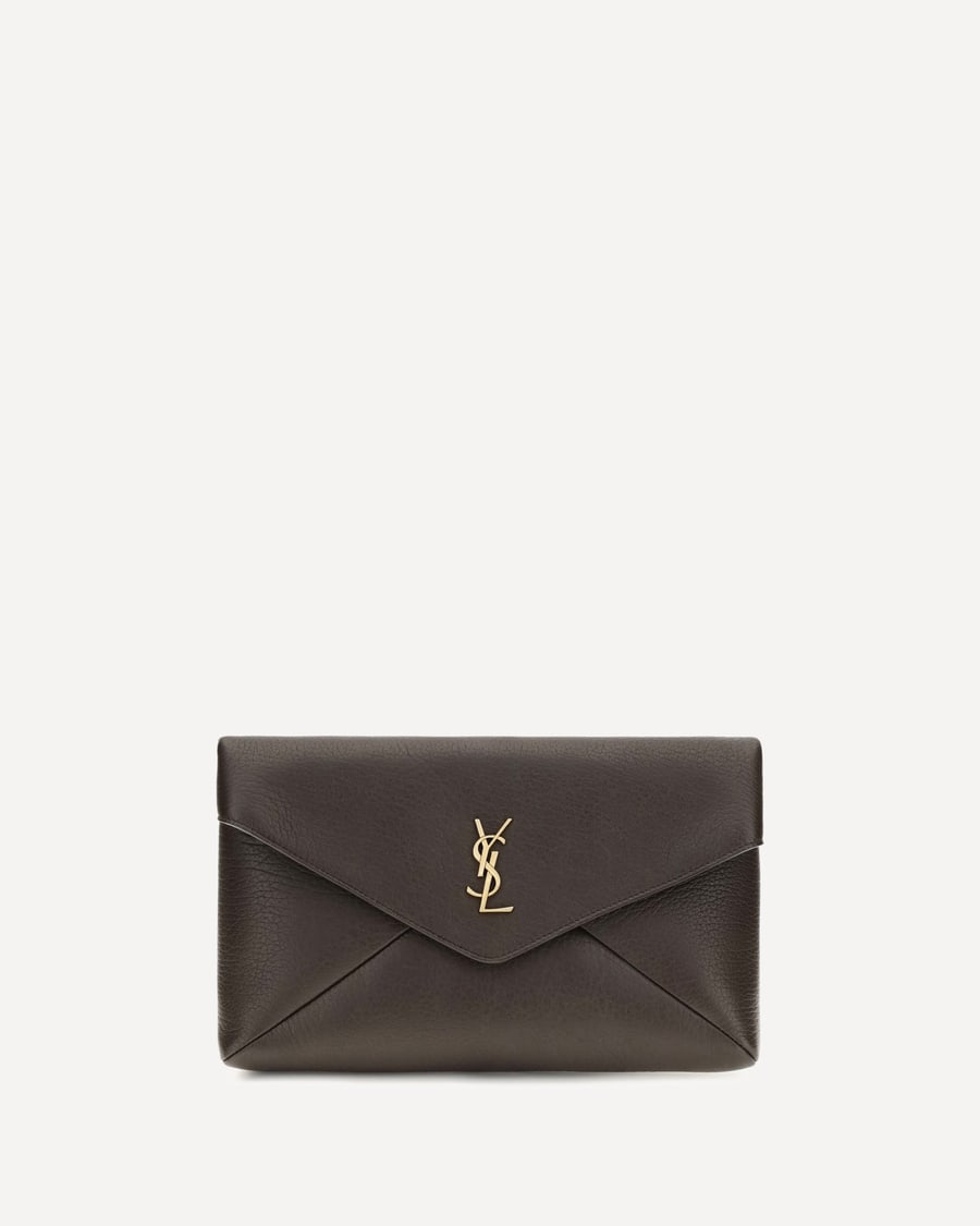 Saint Laurent Envelope leather Clutch